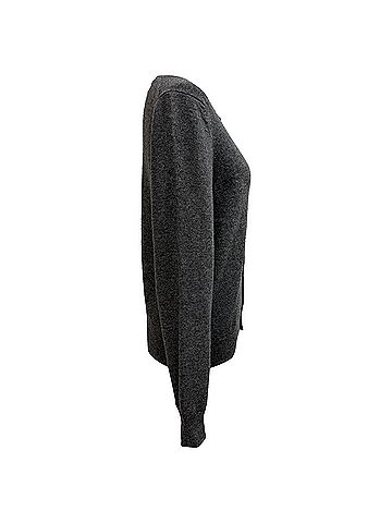 Comme des Garçons Comme Des Garçons Play Heart Logo-Patch Cardigan in Grey Wool (view 2)
