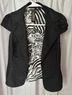 Grass Collection 65% Cotton 32% Polyester 3% Spandex 100% Polyester Black Blazer Size S - photo 3