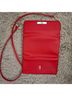 Title Unknown 100% Leatherette Solid Red Leather Clutch One size - photo 3