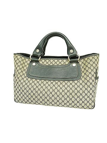 Céline Celine Boogie Bag Canvas Handbag, Black/Gray, Women's (view 1)