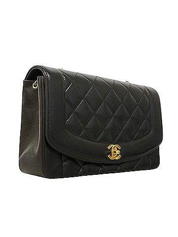 Chanel Chanel Diana Chain Shoulder Bag, Lambskin, Black, Women's (view 2)