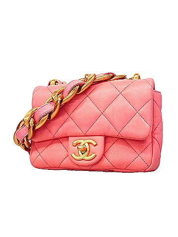 Chanel Chanel Matelassé Chain Shoulder Bag, Lambskin, Pink, Women's (view 1)