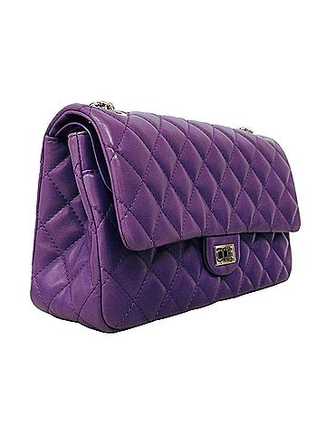 Chanel Chanel Shoulder Bag 2.55cm, Double Flap, Chain, Lambskin, Purple, Women's (view 2)