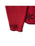 Coldwater Creek 100% Wool Print Red Black Wool Sweater Size M - photo 5