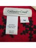 Coldwater Creek 100% Wool Print Red Black Wool Sweater Size M - photo 3