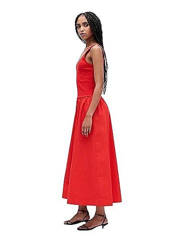 Gap Mixed Media Drop Waist Maxi Dress Casual Dress (view 2)