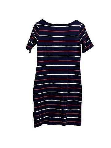 Talbots Nautical Striped Shift Dress Casual Dress (view 2)