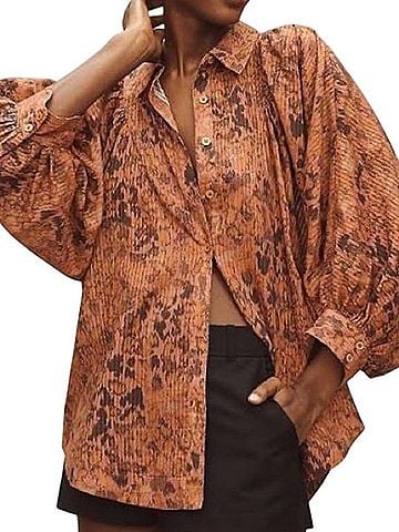 Maeve Easy Voluminous Long Sleeve T-Shirt (view 2)