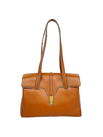 Céline Celine Shoulder Bag, Seize Leather, Brown, Women's (view 1)