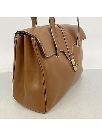 Céline Celine Shoulder Bag, Seize Leather, Brown, Women's (view 2)