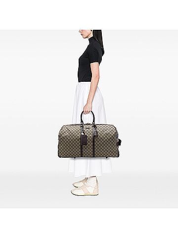 Gucci Large GG Supreme Trolley Travel Bag (view 2)