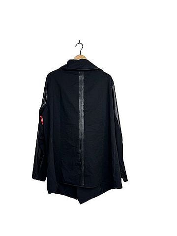 SPANX Drape Front Faux Leather Jacket Jacket (view 2)