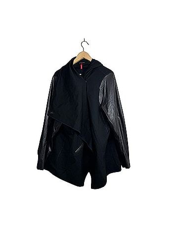 SPANX Drape Front Faux Leather Jacket Jacket (view 1)