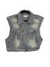 Pol 100% Cotton Solid Blue Denim Vest Size M - photo 1
