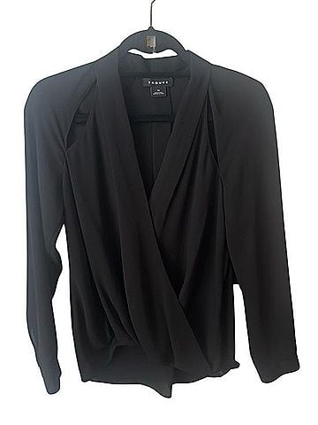 Trouve Black Cross Over Blouse Blouse (view 1)