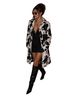 Cache Animal Print Black White Coat Size S - photo 4