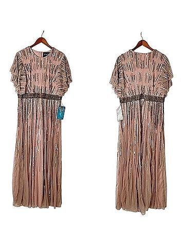 Mac Duggal Beaded Flutter Sleeve Gown Cocktail Dress (view 2)