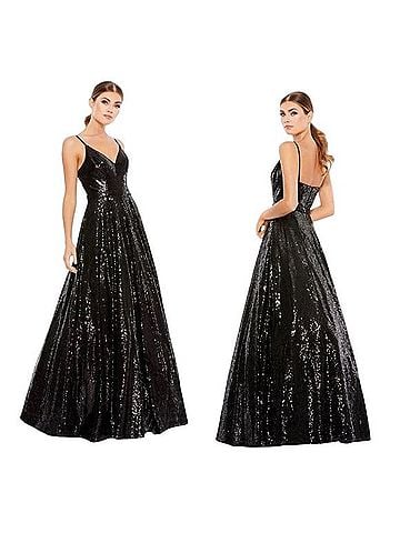 Mac Duggal V-NECK SEQUINED BALL GOWN Cocktail Dress (view 1)