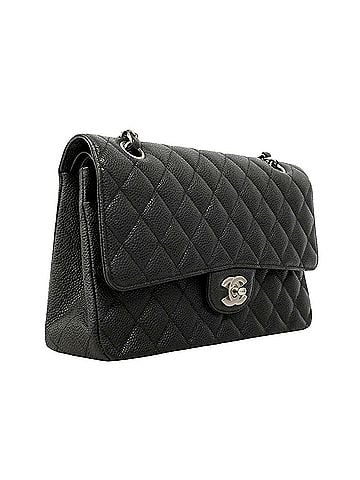 Chanel Chanel Matelassé Shoulder Bag, Double Flap, Chain, Caviar Leather, Black, Women's (view 2)