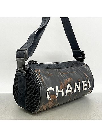 Chanel Chanel Sport Rubber Shoulder Bag, Black, Women's (view 2)