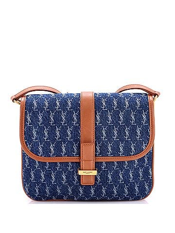 Saint Laurent Le Monogramme Shoulder Bag Monogram All Over Denim Small (view 1)