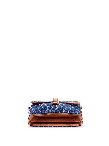 Saint Laurent Le Monogramme Shoulder Bag Monogram All Over Denim Small (view 2)