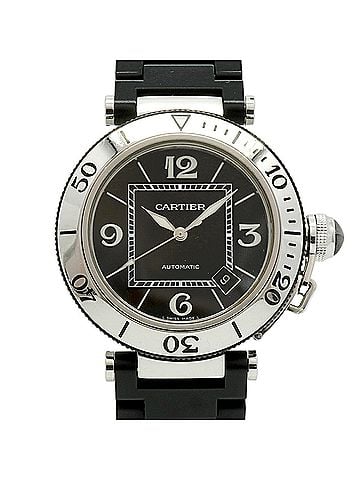 Cartier Cartier Pasha Seatimer Date W31077U2 Black Dial Men's Watch (view 1)
