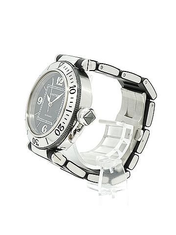 Cartier Cartier Pasha Seatimer Date W31077U2 Black Dial Men's Watch (view 2)