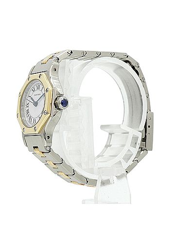 Cartier Cartier Santos Octagon SM Godron Bracelet White Dial Women's Watch (view 2)