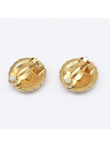 Chanel CHANEL Coco Mark Earrings 97A Gold GP Women's (view 2)