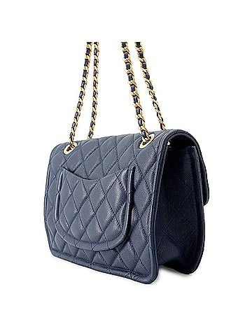 Chanel Chanel Chain Shoulder Bag, Matelassé, Coco Mark, Caviar Skin, Double Chain, CHANEL Handbag, Women's (view 2)