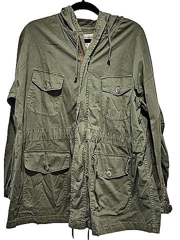 Nili Lotan Military Hooded Army Green Made in The Usa Jacket (view 1)