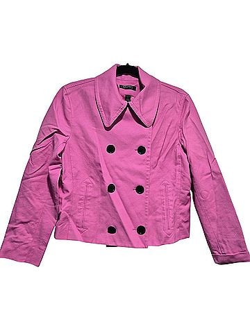 Lauren by Ralph Lauren Pink Double-Breasted Cropped Coat (view 1)