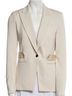 Veronica Beard 63% Polyester 27% Viscose 7% Cotton 3% Elastane 100% Polyester Solid White Blazer Size 10 - photo 1