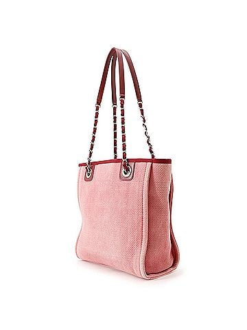 Chanel Chanel Deauville Line Tote PM Coco Mark Canvas Leather A66939 CHANEL Handbag Chain Women's (view 2)