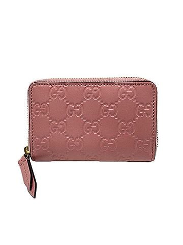 Gucci GUCCI Guccissima Zip Wallet/Coin Case 447939 Pink Calf Leather Women's (view 1)