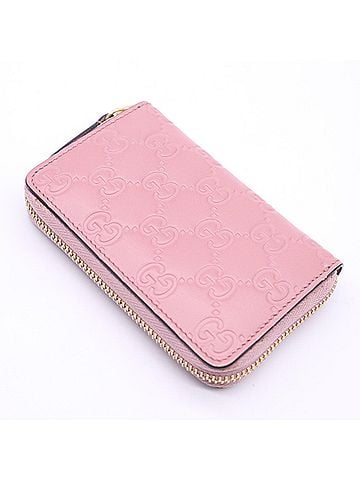Gucci GUCCI Guccissima Zip Wallet/Coin Case 447939 Pink Calf Leather Women's (view 2)