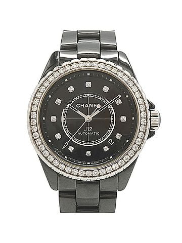 Chanel Chanel J12 Caliber 12.1 Diamond Bezel H6526 Black Dial Men's Watch (view 1)
