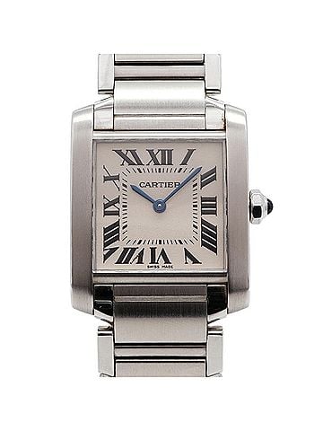 Cartier Cartier Tank Française MM W51003Q3 Ivory Dial Watch (Men's &amp; Women's) (view 1)