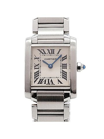 Cartier Cartier Tank Française SM W51008Q3 Ivory Dial Women's Watch (view 1)