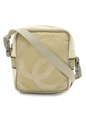 Chanel CHANEL Sport Line Shoulder Bag/Pochette with Coco Mark, Coated Canvas, White (A26568) (view 2)