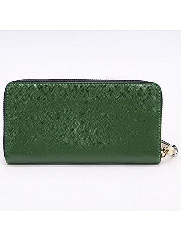Marc Jacobs MARC JACOBS The Snapshot Standard Continental Wallet M0013352 Long Beige Green White Leather Women's (view 2)
