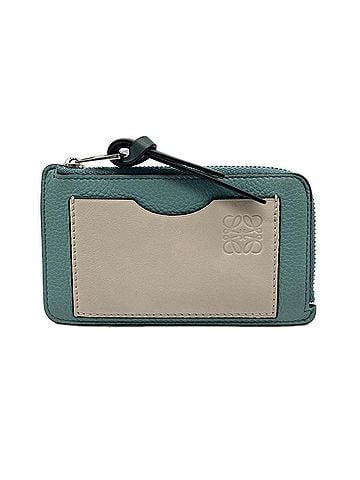 Loewe LOEWE Soft Grain Calf Coin Card Holder C660Z40X07 Wallet/Coin Case Blue Gray Women's (view 1)