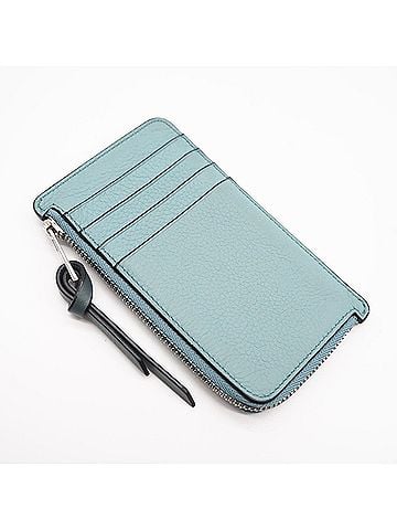 Loewe LOEWE Soft Grain Calf Coin Card Holder C660Z40X07 Wallet/Coin Case Blue Gray Women's (view 2)