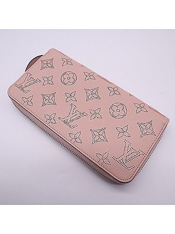 Louis Vuitton LOUIS VUITTON Mahina Zippy Wallet Jasmine M82755 Long Pink Calf Leather Women's (view 2)