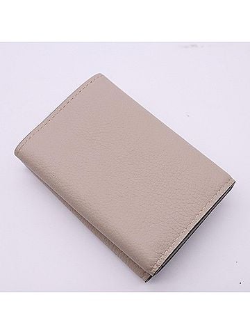 Louis Vuitton LOUIS VUITTON Taurillon Portefeuille Lock Mini Tourtrell M69340 Tri-fold Wallet Beige Leather Women's (view 2)