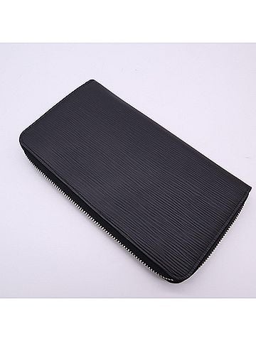 Louis Vuitton LOUIS VUITTON Epi Zippy Organizer Noir M63852 Long Wallet Black Grain Leather Men's (view 2)