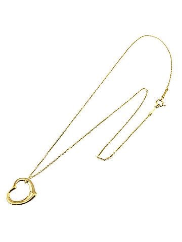 Tiffany & Co. Tiffany &amp; Co. Heart Necklace, 15mm wide, 40cm length, 18K Yellow Gold (750) Open Necklace (view 1)
