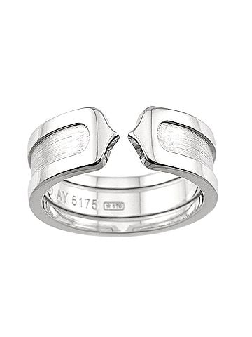 Cartier Cartier C2 Small SM #50 Ring, 18K WG White Gold 750, 2C Ring (view 1)