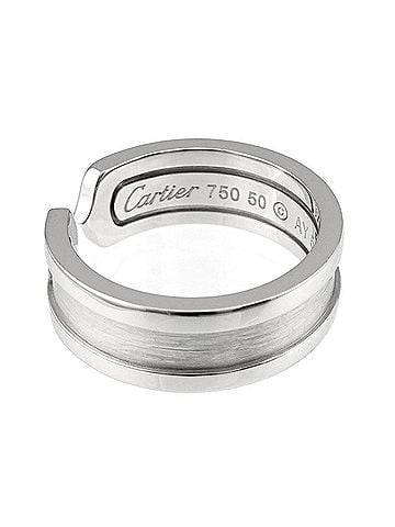Cartier Cartier C2 Small SM #50 Ring, 18K WG White Gold 750, 2C Ring (view 2)
